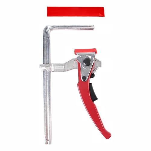 Pince de table à cliquet avec patins antidérapants, pinces F avec capacité de 400 mm et profondeur de gorge de 60 mm pour couper, meuler et raboter