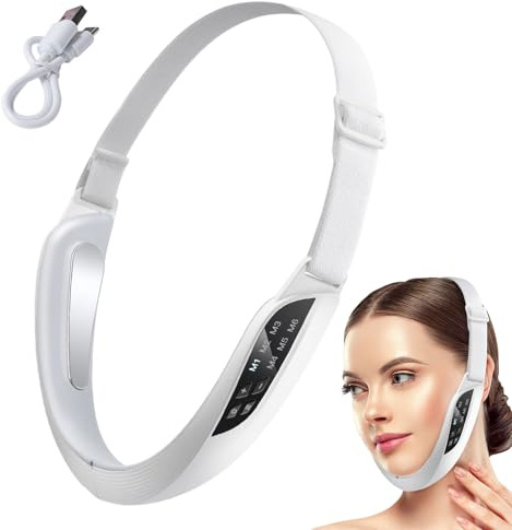 Gesichtsformungsgerät Mikrostrom 8 Intensitäten Beauty Tool | Massagegerät mit Wärmefunktion zur Straffung der Haut Für Männer Und Frauen Reisen Zuhause Bett Nacht Meditation Morgen