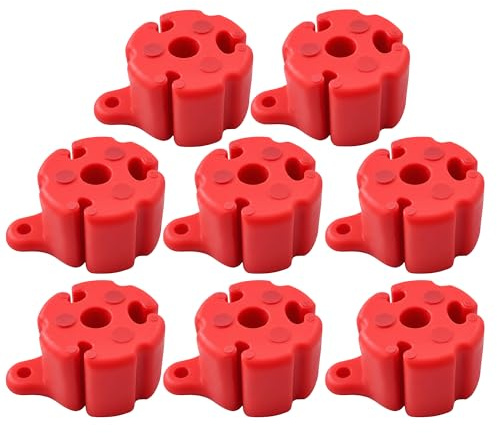 EDANTI Angelrute Krawattenhalter, Befestigung Silikon Feste Kugel Angel Schutz Gummi Zubehör Gummierte Angelrutenklemme Wiederverwendbare Angelwerkzeu Fünf Farben