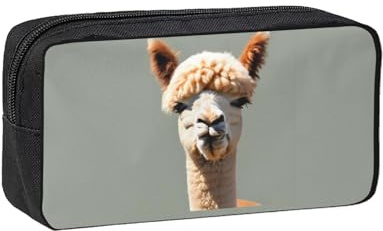 WSSYYBF Alpaca Avatar Stifteetui, einfach und geräumig, groß, geräumig, 600D Oxford-Reißverschluss-Tasche für Arbeit, Büro, Damenmode