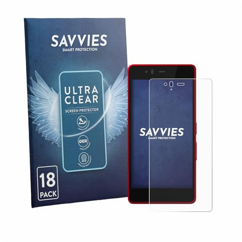 Savvies 18 Stück Schutzfolie für Fujitsu Arrows M04 Displayschutz-Folie Ultra-Transparent