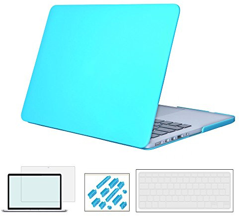 RYGOU Coque MacBook Pro 15.4 4 in 1 Housse en Plastique Peau de Clavier avec Protecteur d'écran pour MacBook Pro 15 Pouces avec Affichage Retina (modèle A1398)