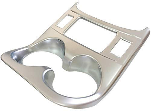 HIGH FLYING für Qashqai J11 2014-2020 Interieur Mittelkonsole Getränkehalter Dekor Silber Matt (für Sitzheizung)