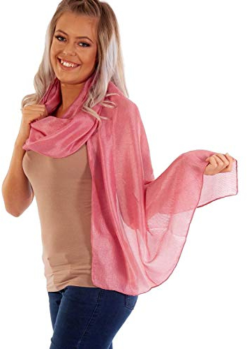 DOLCE ABBRACCIO by RiemTEX ® Schal Damen PRIMA DONNA Stola Tuch aus Wildseide im kräftigen Rosa Tücher in 31 Unifarben Halstücher Seidentuch Schals Damen Halstuch Seidenschal (Blush)