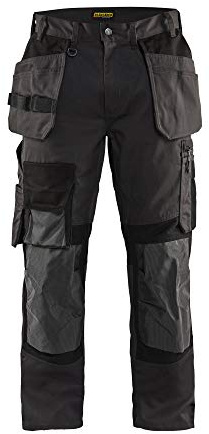BLÅKLÄDER Handwerkerhose Kevlar® und Stretch Herren, 33L, dunkelgrau/schwarz