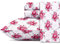 Betsey Johnson - Komplette Bettwäsche, weich und leicht, farbecht und knitterarm (Totenkopf-Rosen-Gitter, voll)