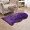WIONE Spitzenqualität Lammfellimitat Teppich, Flauschig Weiche Nachahmung Wolle Teppich Longhair Fell Optik Gemütliches Schaffell Bettvorleger Sofa Matte Lila 60 * 110cm