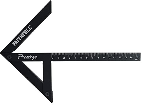Faithfull FAICSQ15CNC Prestige Centre Finder Gauge Black Aluminium 150mm