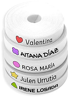 Kleidungsetiketten mit Namen für Kinder 100 Textilstücke (FORMEN)