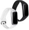 kwmobile Straps Compatible with Samsung Galaxy Fit (SM-R370) Straps - 2x Replacement Silicone Watch Bands - Smartwatch or Fitness Tracker - White/Black