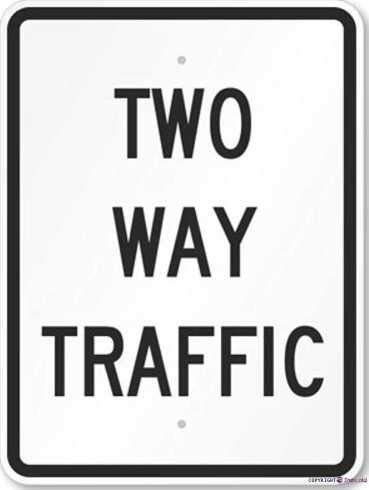 Panneau en aluminium à double sens - Panneau de signalisation routière robuste - Décoration murale intérieure et extérieure - Pour garage, rue, cour - 20,3 x 30,5 cm