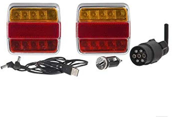 KRAMP Kabelloser Leuchtsatz, Heckleuchte, Fahrtrichtungsanzeiger, Positionsleuchte, Bremsleuchte, 12V, LA60025