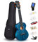 Enya Tenor-Ukulele 66 cm (26 Zoll), solides Mahagoni mit Kirschblütenmuster, Ukulele, Starter-Set mit Tasche, Stimmgerät, Gurt, Saiten, Kapodaster, Sandshaker, Plektren, Poliertuch (EUT-MS BU)