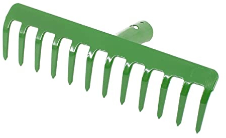 Rekord Gartenrechen (Stahl, pulverbeschichtet) - 12 Zinken Breite 30 cm - ohne Stiel, Laubrechen, Rasenrechen, Rechen, Harke, Heurechen