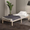 Hansales Bettgestell 90x200 cm Lisette mit Lattenrost mit Füßen – Futonbett aus Vollholz mit Rollrost – Bettrahmen 300 kg belastbar – Stabiles Holzbett – unbehandeltes FSC®-zertifiziertes Massivholz