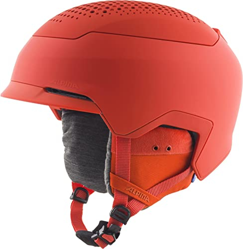 Alpina GEMS - Sicherer, Perfekt Klimatisierter und Komfortabler Skihelm Mit waschbarem Innenfutter Für Erwachsene, Pumpkin-orange matt, 51-55 cm