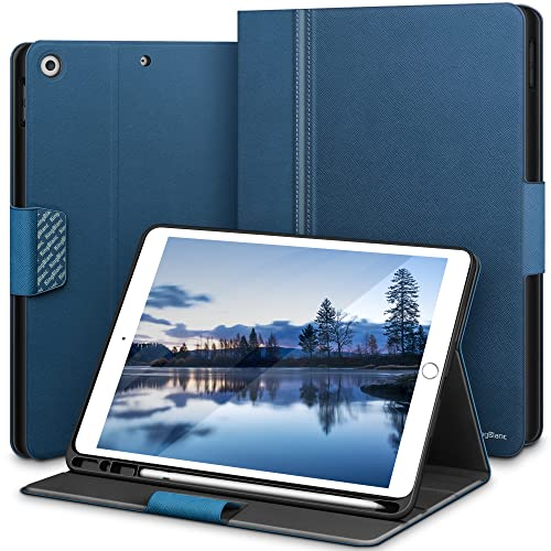 KingBlanc Hülle für iPad Air 3 10.5 2019 / iPad Pro 10,5 Zoll 2017 Modell mit Stifthalter, Auto Schlaf/Wach & Ständer Funktion, Veganes Leder Schutzhülle für iPad 10,5 Zoll, Blau