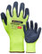Blackrock Iridium-LS Yellow Safety Work Gloves Mens Womens, Sandy Latex Coating Maximum Dry & Wet Grip, Enhanced Visibility Neon Polyester Liner, Ideal For Highway, Construction, Gardening - Small