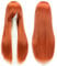 IMISSU Lange glatte Haare Cosplay Perücke mit Pony Bunte Halloween Kostüm Party Perücken (Duftende Orange)