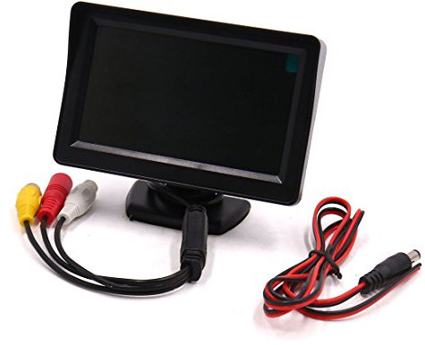 Ruilogod DC 6V-32V 4,3 Zoll Digital TFT LCD Color Backup Camon Monitor für Auto Auto