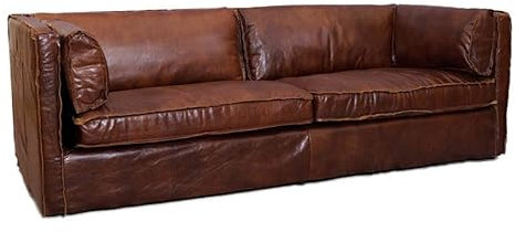 vintage-line Clubsofa Ontario 3-Sitzer Echtleder Sofa Couch