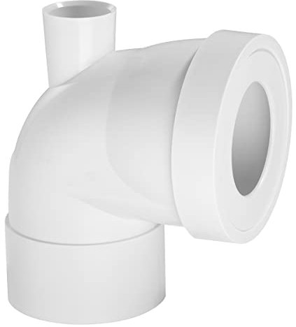 Jardibric - Pipe WC Courte Coudée avec Piquage F Ø40 M Ø100 Emboîture Ø85/105 - Solution Compacte et Robuste pour une Installation Facile et Durable dans Votre Système de Plomberie.