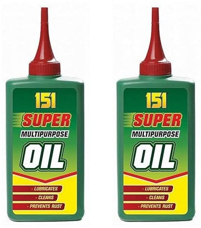 2x 100ml bottles of multipurpose oil that cleans loose tools, hinges, nuts, and other moving parts and prevents rust.