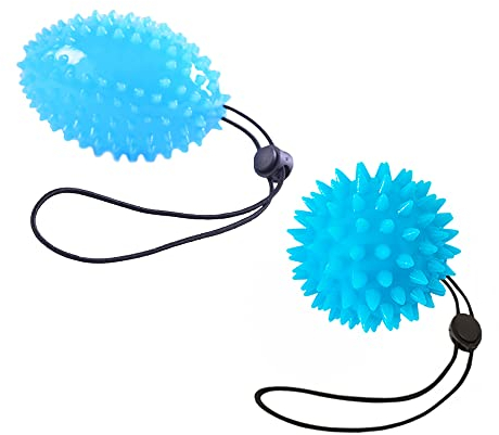 Antistress-Bälle 2er-Set Fingertrainer Klettern Ball mit Hand Grip Therapie-Bälle mit Noppen Silikon Handtrainer von Hand und Finger Druckentlastung und Rehabilitation und Dekompression