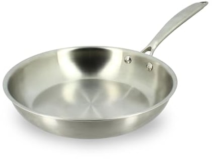 MENASTYL - Poêle Triply 24cm en inox - Fabriquée en France - Compatible tous feux dont induction - 6020486