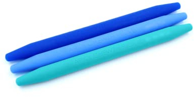 ARK® Kau Zahnstocher 3er Set in verschiedenen Farben inkl. ATC Pflegeanleitung - Kiefermotorik, Beißblock, Kauen, Zahnen, Autismus (Eis)