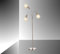 Trango 3-flammig Stehlampe 1531 *EARTH* in Edelstahl-Optik mit 3x E27 Lampenfassung - Höhe ca. 1550mm – 3 schwenkbaren Lampenarmen - Stehleuchte – Wohnzimmerlampe - Bürolampe (ohne Leuchtmittel)
