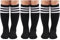 DRESHOW Kinder Kleinkind Fußball Socken Gestreift Knie hohe Baumwolle Socken Uniform Sport Lange Rohr Socken für Jungen Mädchen Kind