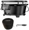 Everdure Runder Gusseisen-Grill & Abdeckung - Outdoor, 2-in-1 tragbar, Tischgrill und Grillplatte - 100% Gusseisen, emailliert, langlebig, kleiner Holzkohlegrill, Campingkocher oder Hibachi-Grill