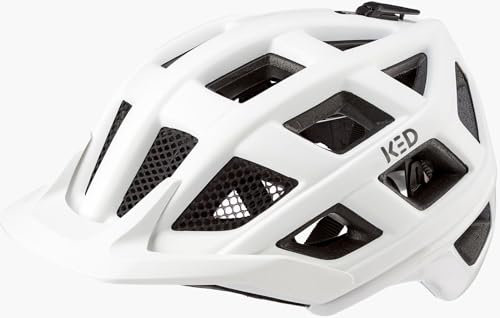 KED Youth Adult Crom Fahrradhelm, White Matt, M (52-58cm)