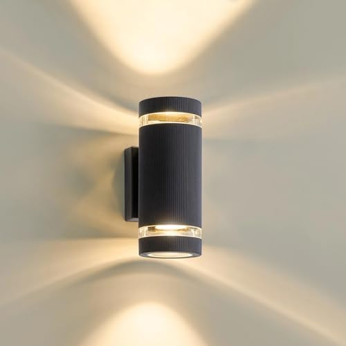 LMP LED Wandleuchte aussen Wandlampe außen, Up Down Außenlampe Aussenlampe Außenleuchte Wand Anthrazit, IP65 GU10 Außenwandleuchte Aussenbeleuchtung Ausenbeleutung Hauswand Balkon Haus Terrasse