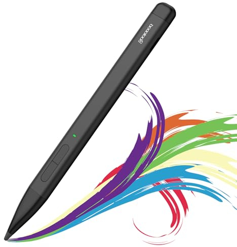 GOOJODOQ Slim Pen 2 für Microsoft Surface, 4096 Druckstufe, Palm Rejection, USB-C Aufladung Stift Kompatibel mit Surface Pro 9/8/7/6/5/4/3/X, Surface Go 3/2/1, Surface Book 3/2/1, Surface Studio 2+/2