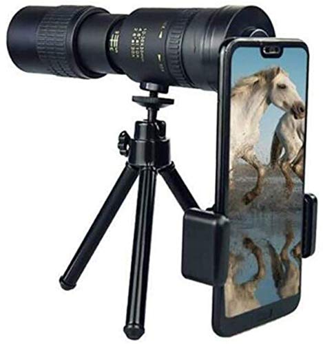 Teleskop-Geschenk 4K 10-300 x 40 mm Super-Telezoom-Monokular-Teleskop tragbar, Stativ + Clip, für Outdoor-Reisen