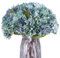 Kimura's Cabin Künstliche Hortensien-Blumensträuße aus Seide, 6 Stück, Blaue Hortensien, Stiele für Zuhause, Tischdekoration, Hochzeit, Party, Dekoration (Blau, 6 Stück)