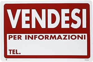Cartelli Video Sorveglianza WiFI Cancello automatico con Autoadesivo 20 cm x 30 cm Proprietà Privata Cartello Vendesi Affittasi (2 Cartelli Vendesi)