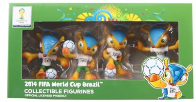 Promo-Dis Fuleco – Set of 4 Collectible Figures in Gift Box, Collectable Figures of the Football World Cup 2014 in Brazil