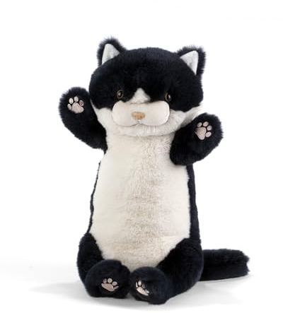 Plush & Company Peluche Tallycat Gatto Bianco/nero Peluches Giocattolo, Regalo Originale per Bambini, Compleanno Ragazza Ragazzo, Lunghezza 35 cm