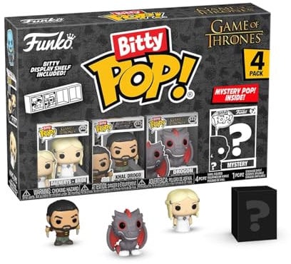 Funko Bitty Pop! GoT - Khaleesi 4pkund eine Überraschungs-Mini-Figur - 0.9 Inch (2.2 cm) - Game of Thrones Sammlerstück Stapelbares Display-Regal Inklusive - Geschenkidee Party-Tüten-Strumpf
