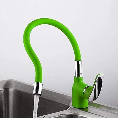 Grifo Nariz de Silicona Verde Cualquier dirección Grifo de Cocina Mezcla de Agua fría y Caliente