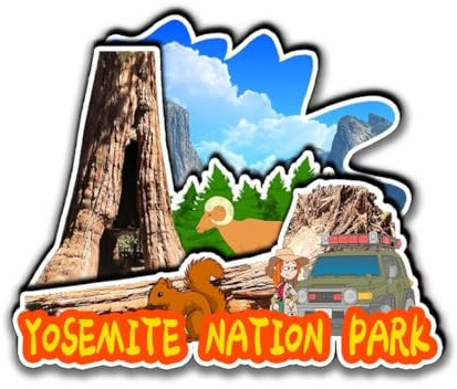 Yosemite Kühlschrankmagnet, Motiv: Nationalpark, Kalifornien, USA, 3D-Kühlschrankmagnet, Holzhandwerk, lustig, Stadt, Reise, Souvenir, Sammlung, Zuhause, Küche, Büro, Dekoration