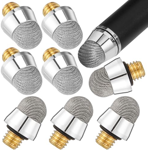 jojofuny 10Pcs M5 External Thread Electroplated Capacitive Pen Tips Replacement Precision Stylus Pen Nibs for Smartphones Tablets Touch Screen Devices