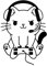Gamer-Katze, lustige Nerd-Geek-Katze, Videospiele, Videospiel-Wandaufkleber, Gamer-Geschenk, Vinyl für Kinderzimmer-L-48x67cm-Black