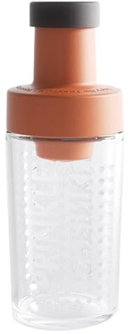 Automeasure Distributeur de sucre en verre avec bec verseur 250 ml – Sucrier doseur pour café, thé et pâtisserie (orange, taille unique)