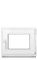 Framex Finestra seminterrata piccola in PVC bianco, Larghezza x Altezza 60 x 50 cm (600 x 500 mm), doppi vetri (32 mm), anta-ribalta, DIN destra, Premium