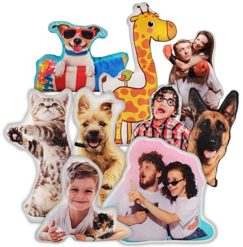 GifXify Personalisiertes Kissen mit Bildern – individuelles Haustierkissen für Tierliebhaber – individuelle Geschenke für Sie und Ihn, Gedenkbild-Kissen