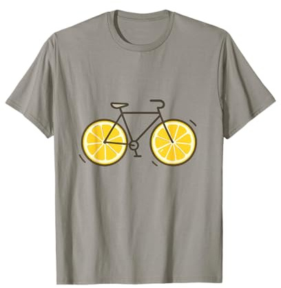 Lustiges Fahrrad Design mit Zitronenrädern Zitronenrad T-Shirt